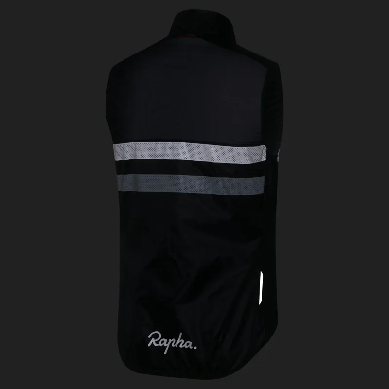 Rapha Brevet Gilet in Black Light Grey and White-5